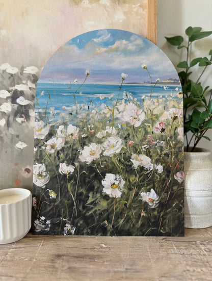 11”x15” Floral Seaside Wood Arch