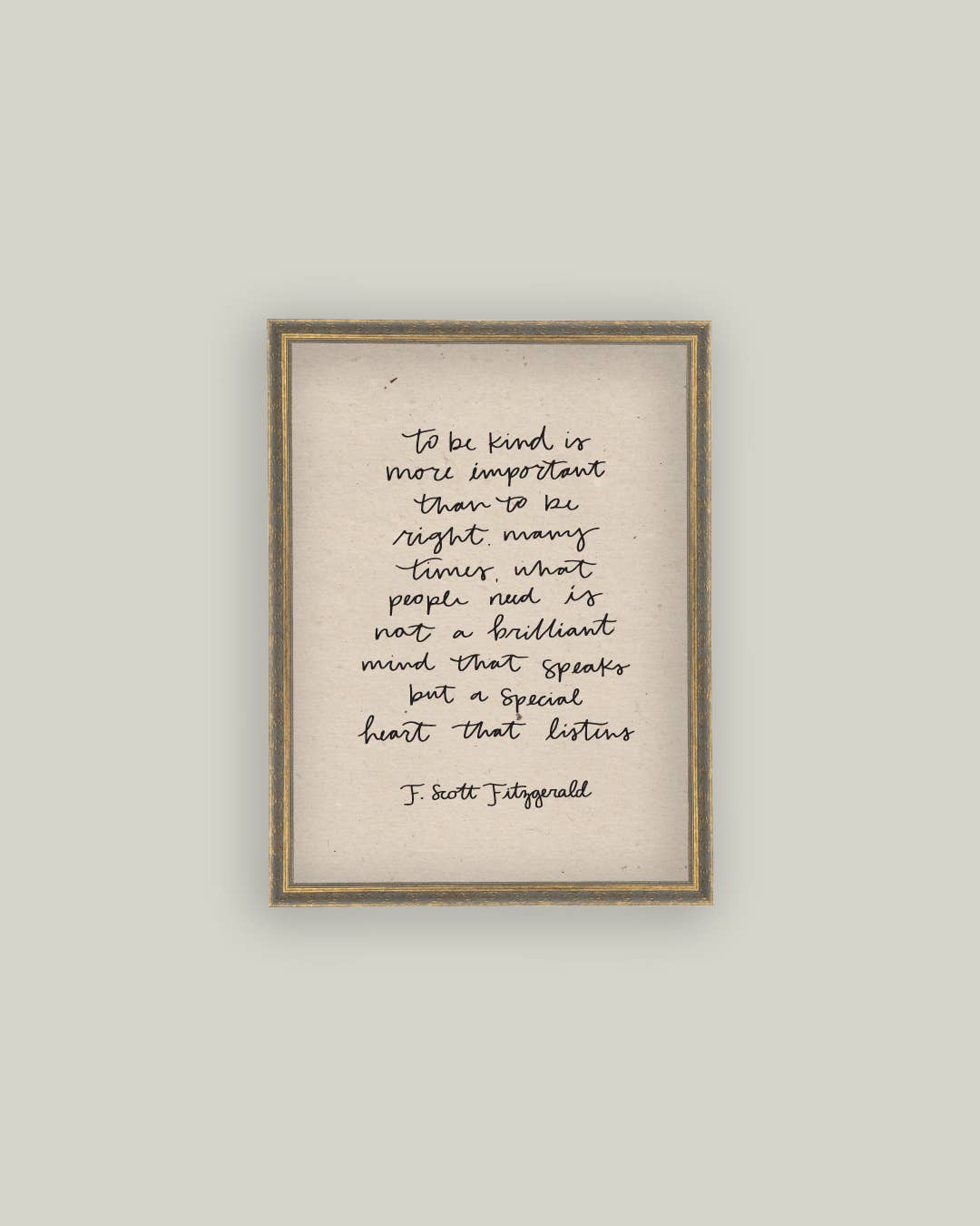 To Be Kind Framed Antique Print