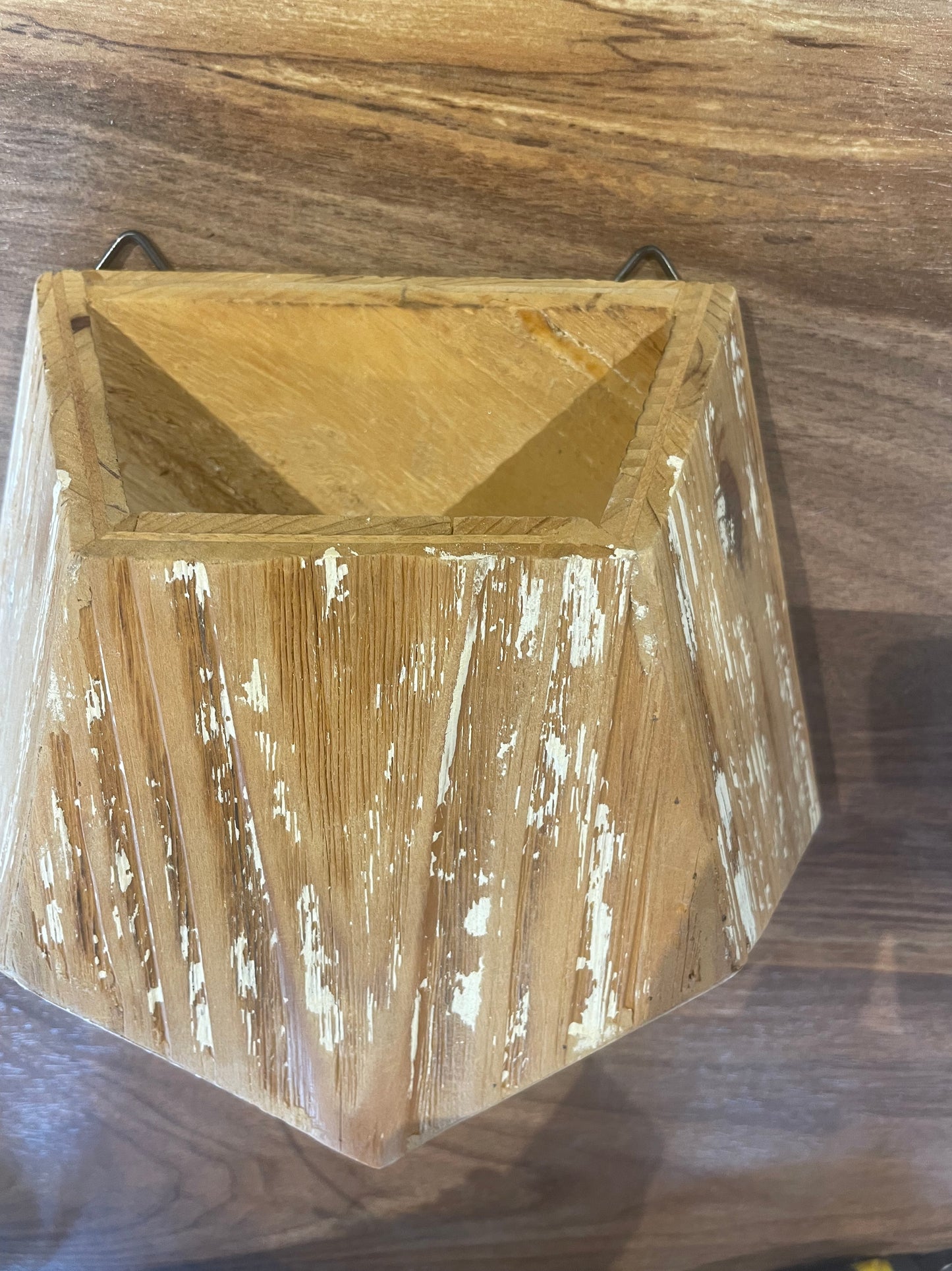 Wood Octagon Wall Container