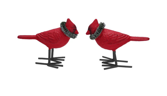 Cast Iron Cardinal with Wreath