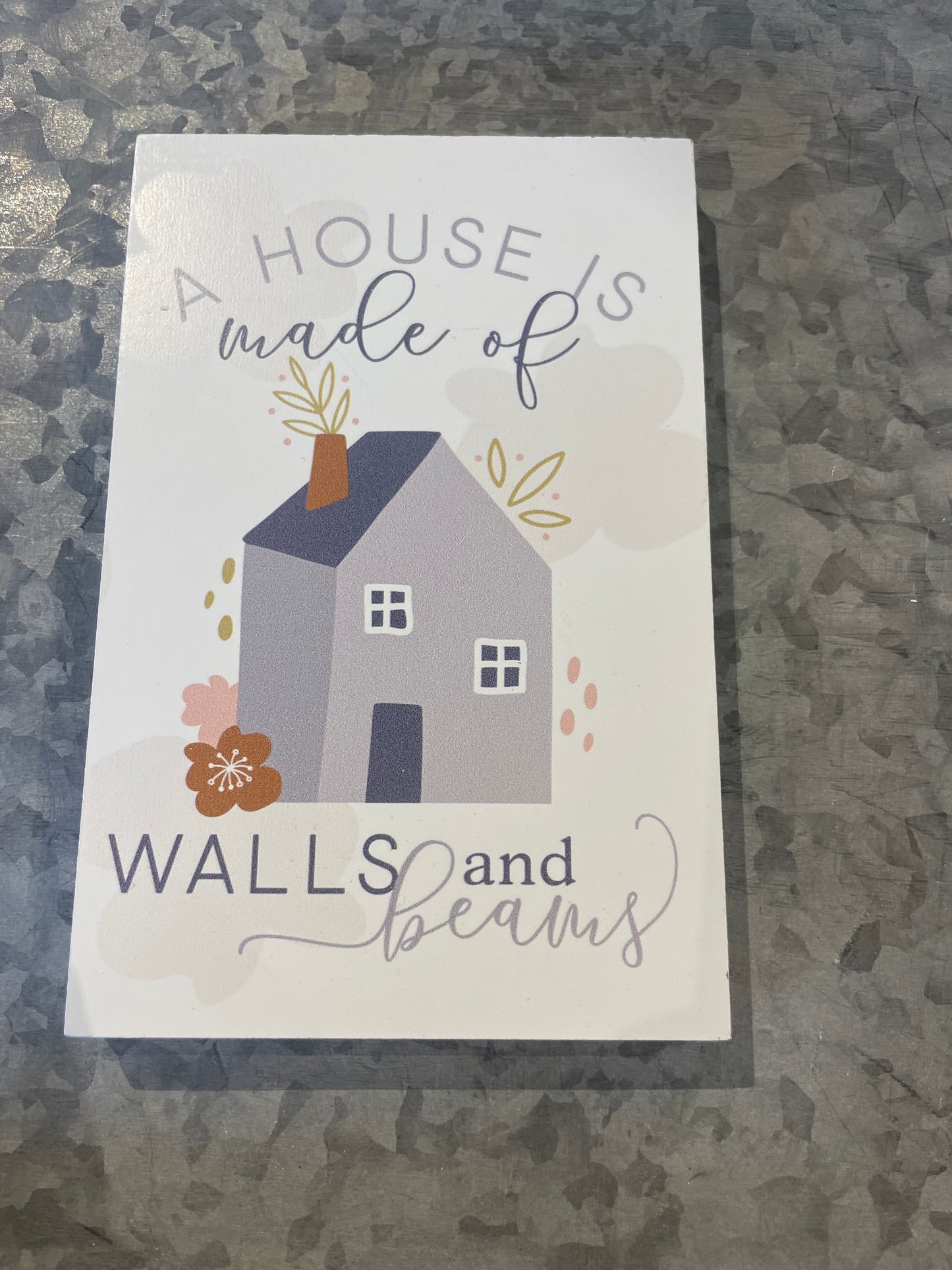 A House made of Walls & beams Keepsake Card