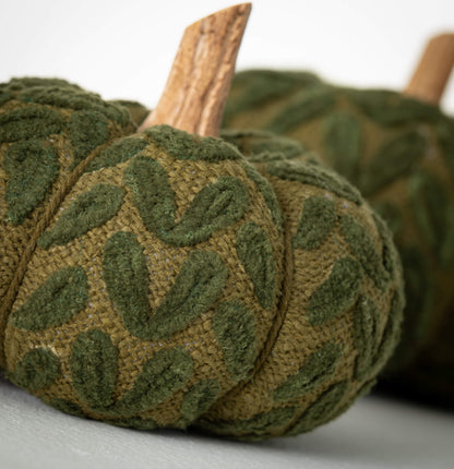 Green Textured Plush Pumpkin-Lg