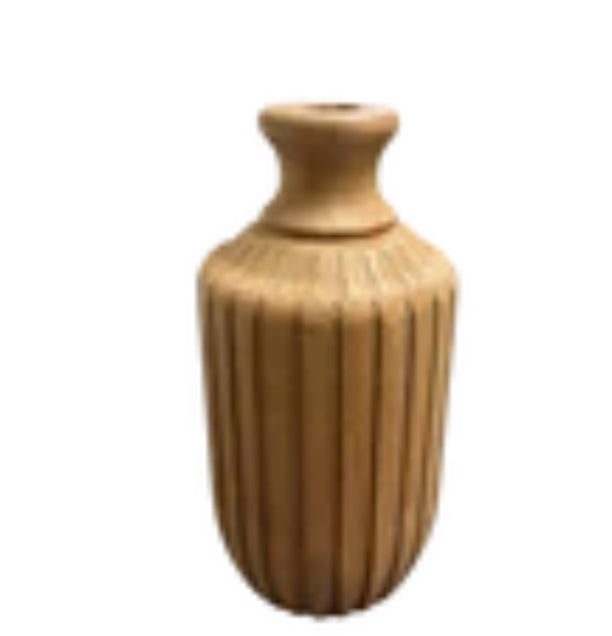 7.5” Wood Vase