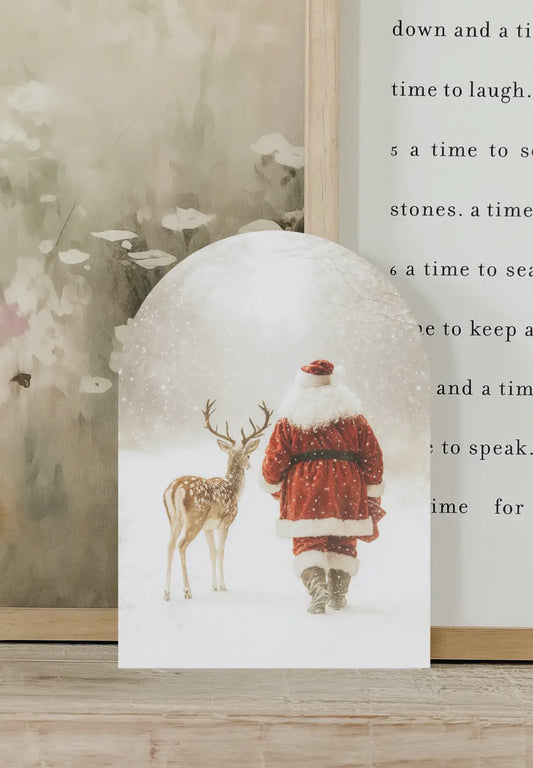 7”x10” Santa and Reindeer Walking Arch