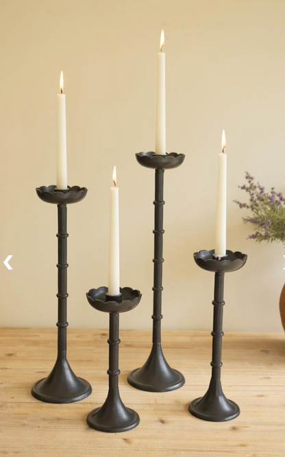 Black Cast Aluminum Taper Holders
