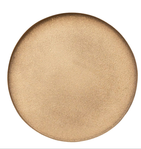 12” Gold Round Textured Metal Tray