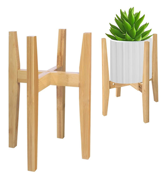 Bevel Natural Adjustable Plant Stand