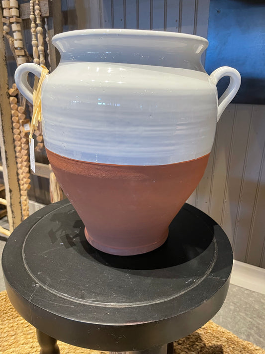 Terracotta/White Pottery w/Handles