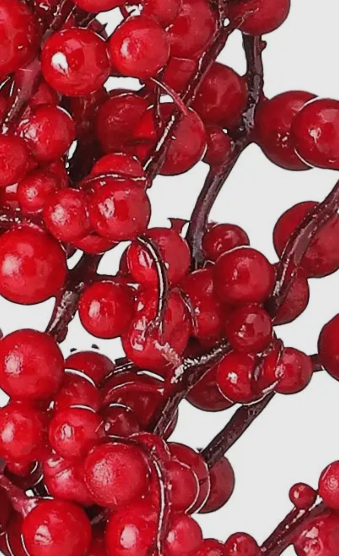 Weatherproof Mini Red Berry Cluster Pick