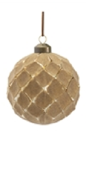 Cream Glass Ornament