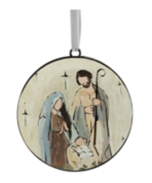 6” Holy Family Disc Ornament
