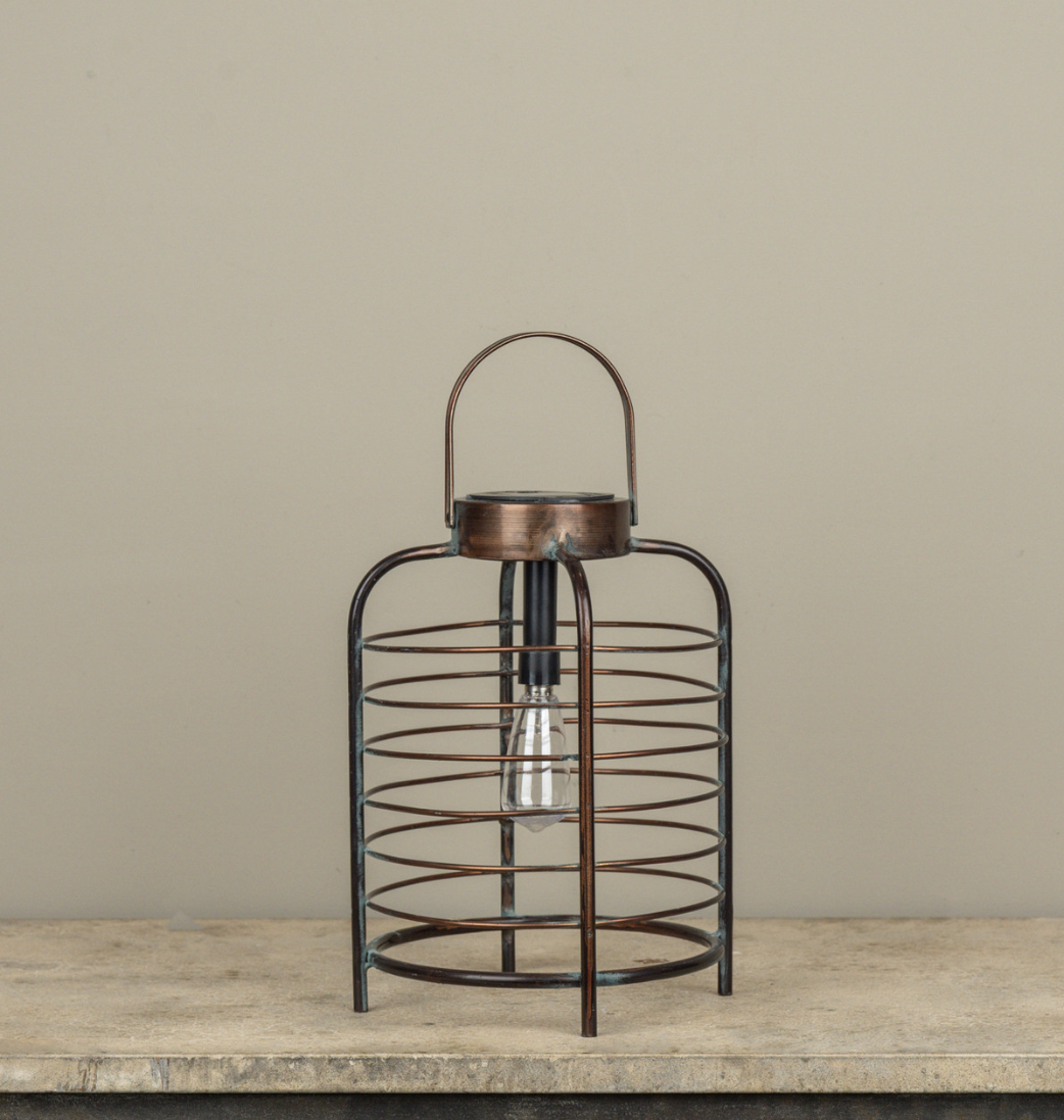 11” Bronze Solar Cage Light