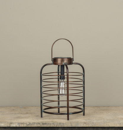 11” Bronze Solar Cage Light