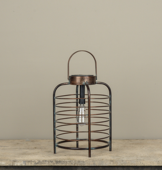 11” Bronze Solar Cage Light