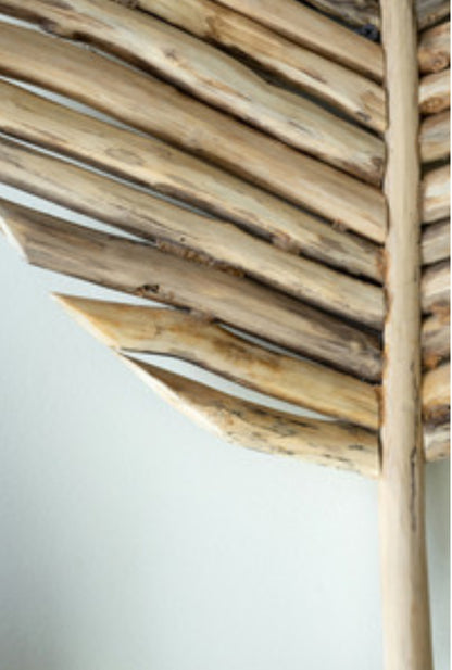 Teakwood Leaf Wall Art-Lg