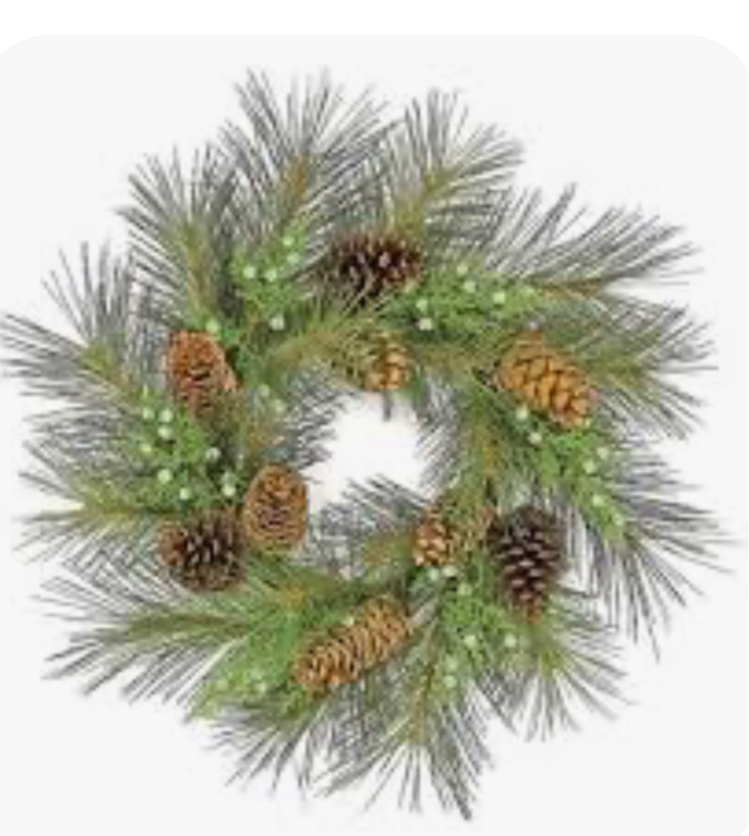 Sugar Pine Wreath w/Juniper,Berry & Pinecones