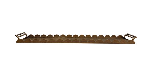 38.25” Scalloped Metal Tray