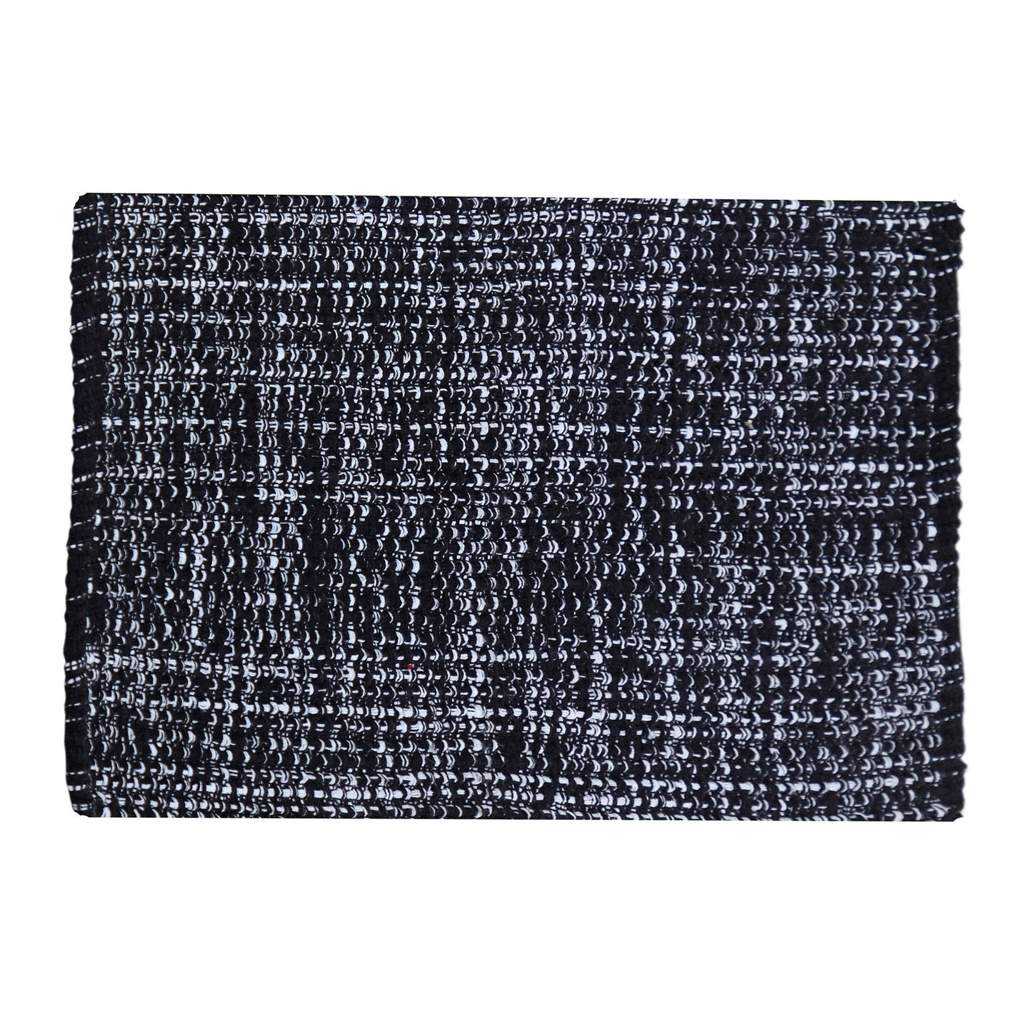 WAFFLE RUG, BLACK/WHITE, 21'' x 34''.