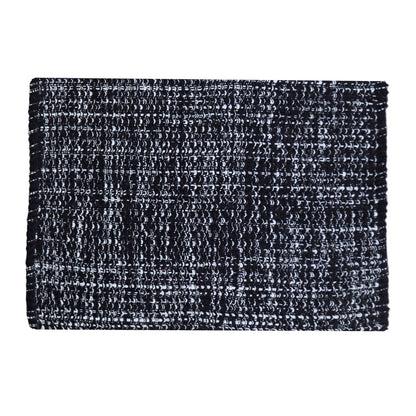 WAFFLE RUG, BLACK/WHITE, 21'' x 34''.
