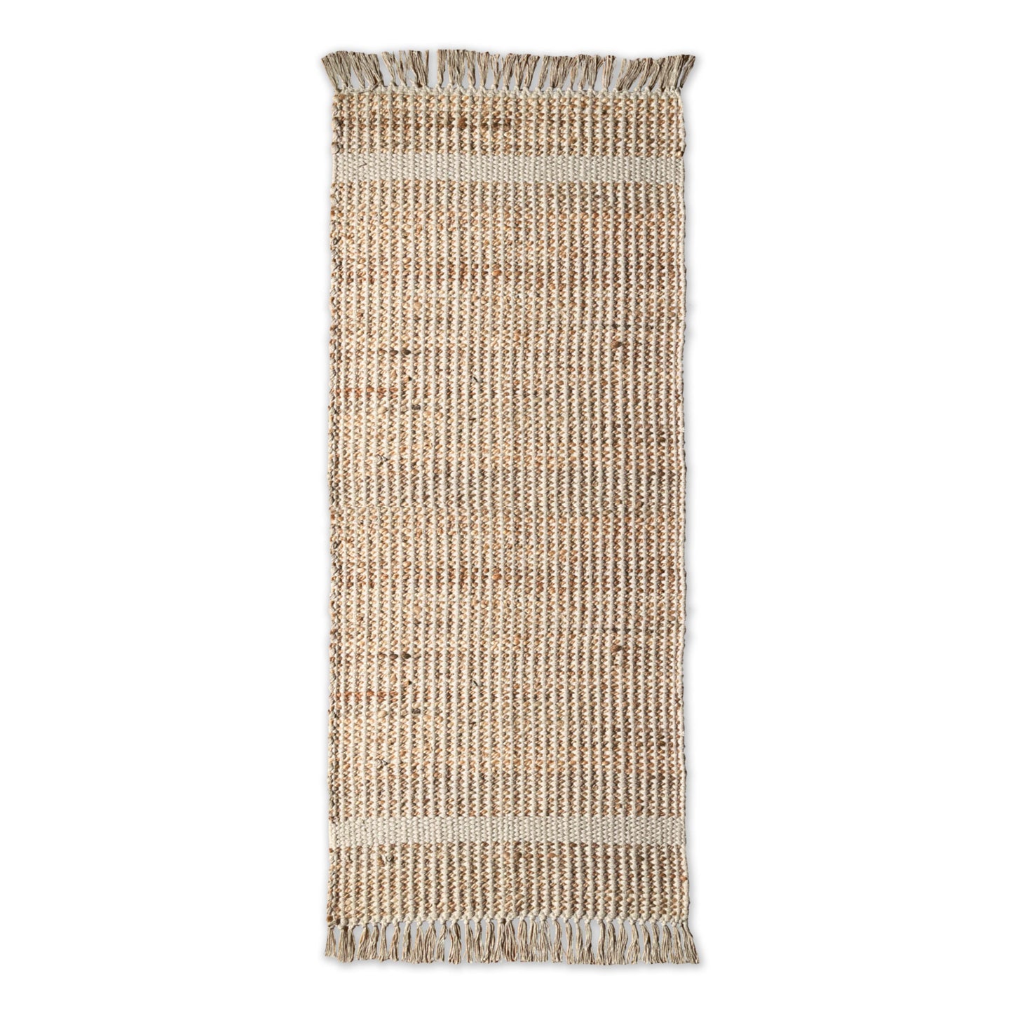BRAIDED JUTE RUG, NATURAL JUTE-IVORY, 2'x5'