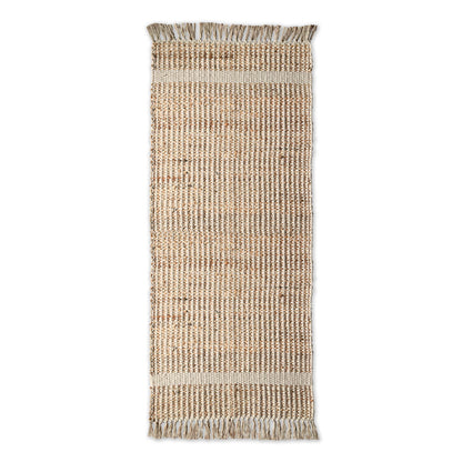 BRAIDED JUTE RUG, NATURAL JUTE-IVORY, 2'x5'
