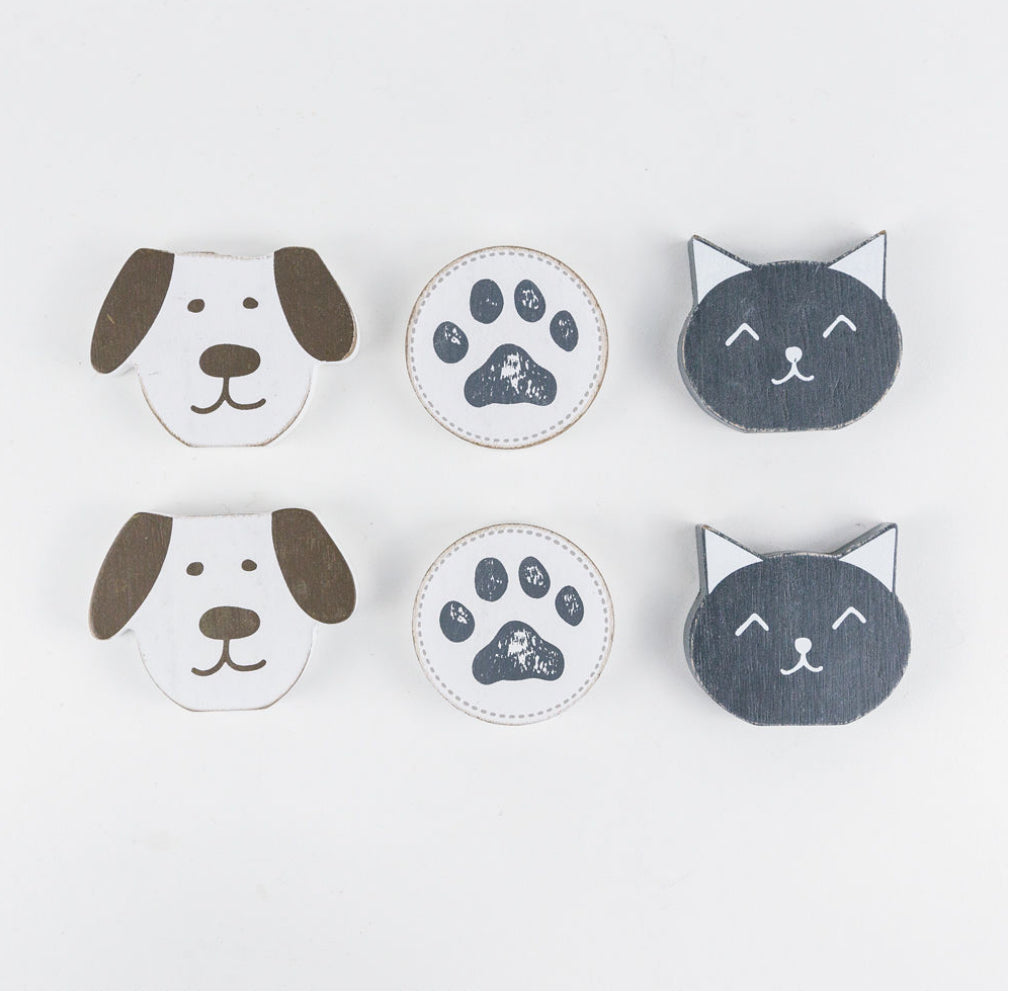 Pets Wood Tiles Set/6