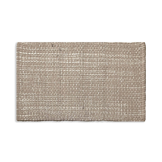 WAFFLE RUG, BEIGE/WHITE, 21'' x 34''.