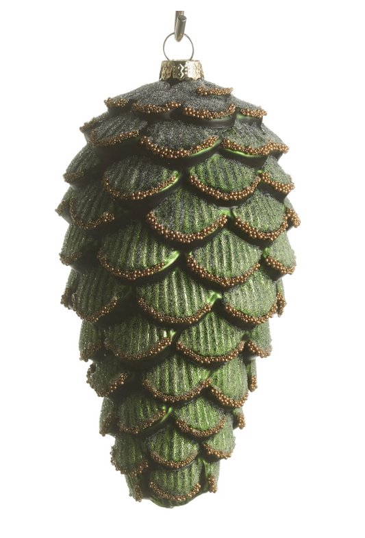 6.5” Green Pinecone Ornament
