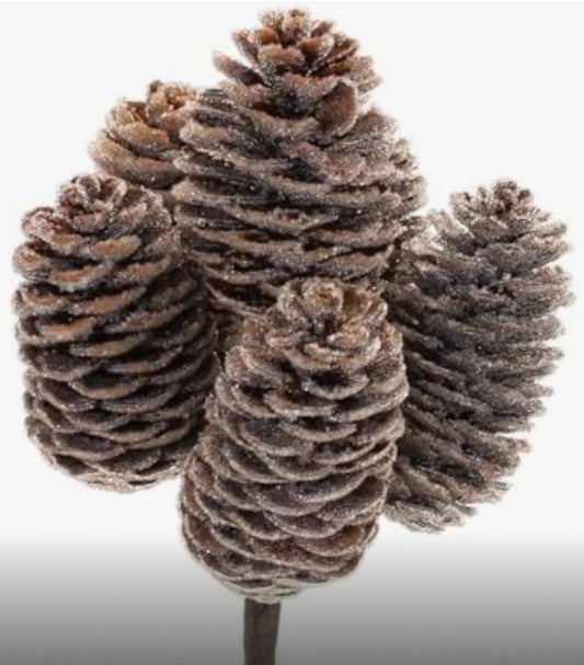 Frosted Pinecone Pick