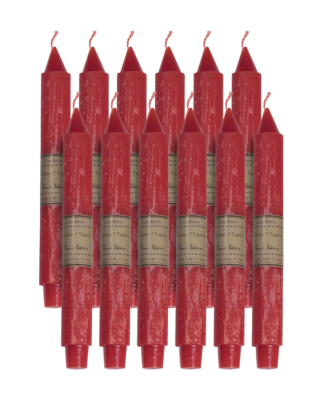 Cranberry Timber Trunk Taper Candle