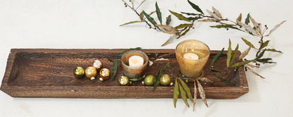 27-1/2”L Decorative Paulownia Wood Tray