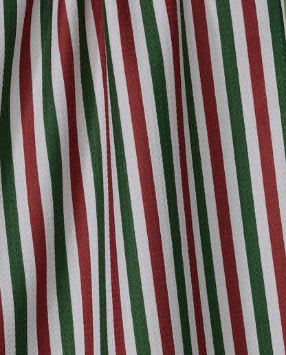 Ribbon Green Red Tea Towel