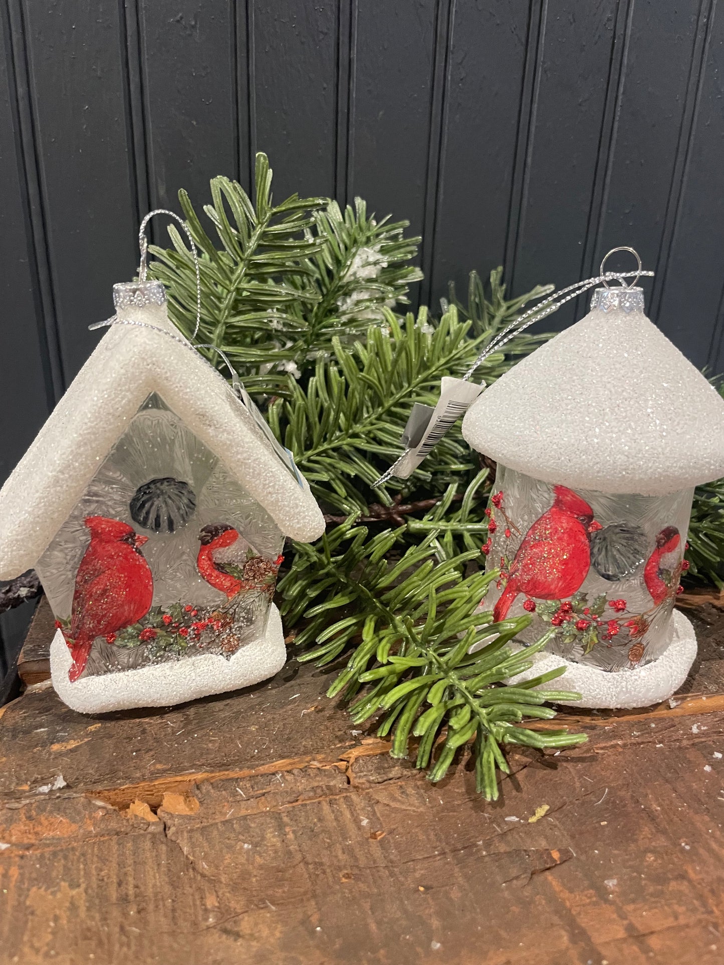 Cardinal Bird house Ornament-2 Styles