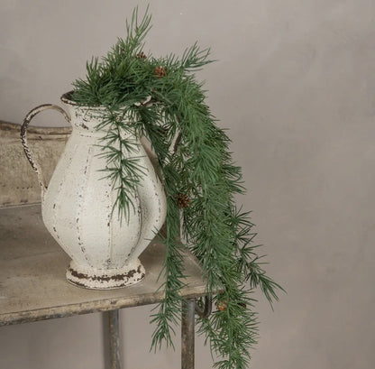 34” Dark Green Pine Hanging Bush