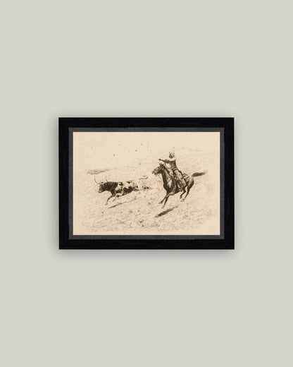 The Long Throw Framed Antique Art