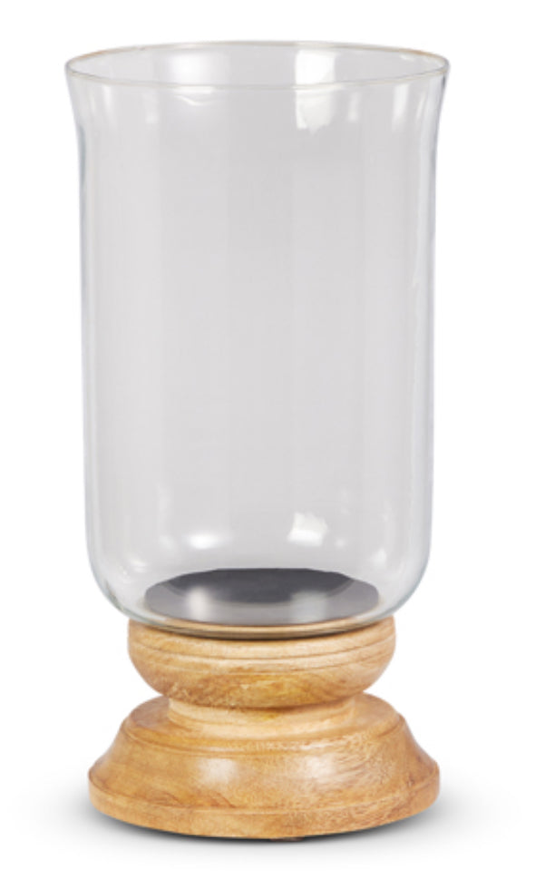12” Wood Base Candle Holder