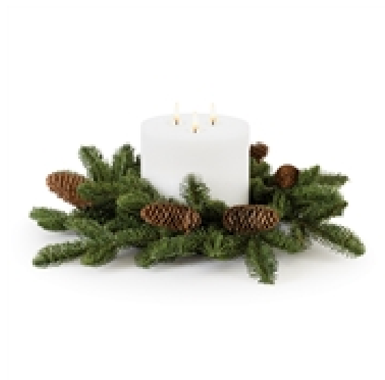 16”D Pine Candle Ring