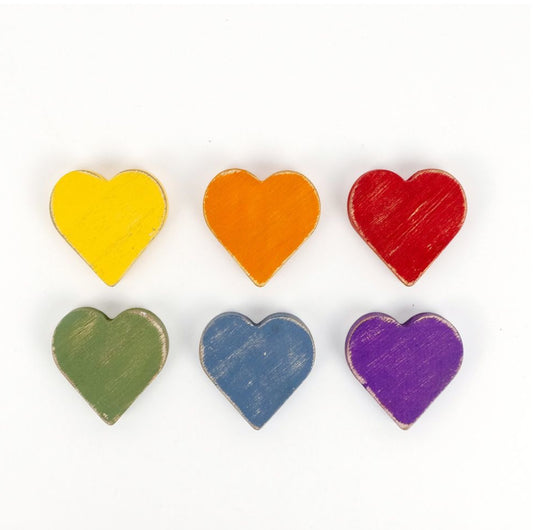 Rainbow Hearts Letter Board Tile