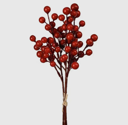 Waterproof Red Berry Pick-3/stems