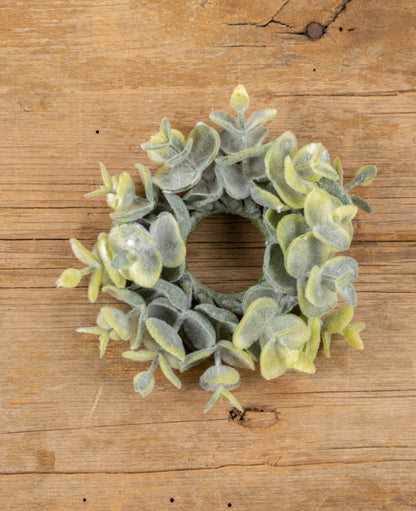 4” Eucalyptus Taper Candle Ring