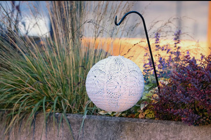 Stella Monstera 12” Globe Solar lantern