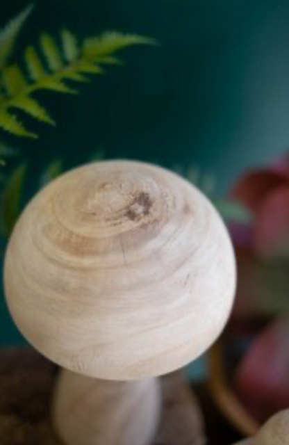 6” Natural Wood Mushroom