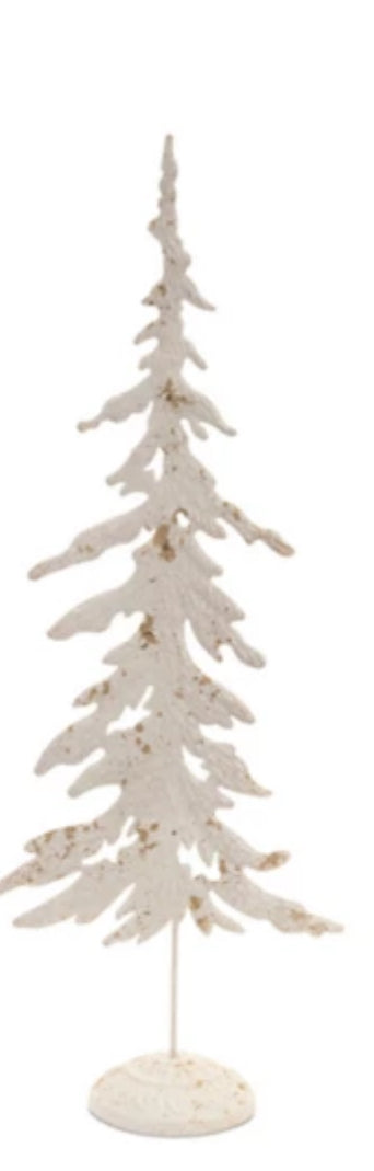 White Metal Distressed Tree-lg