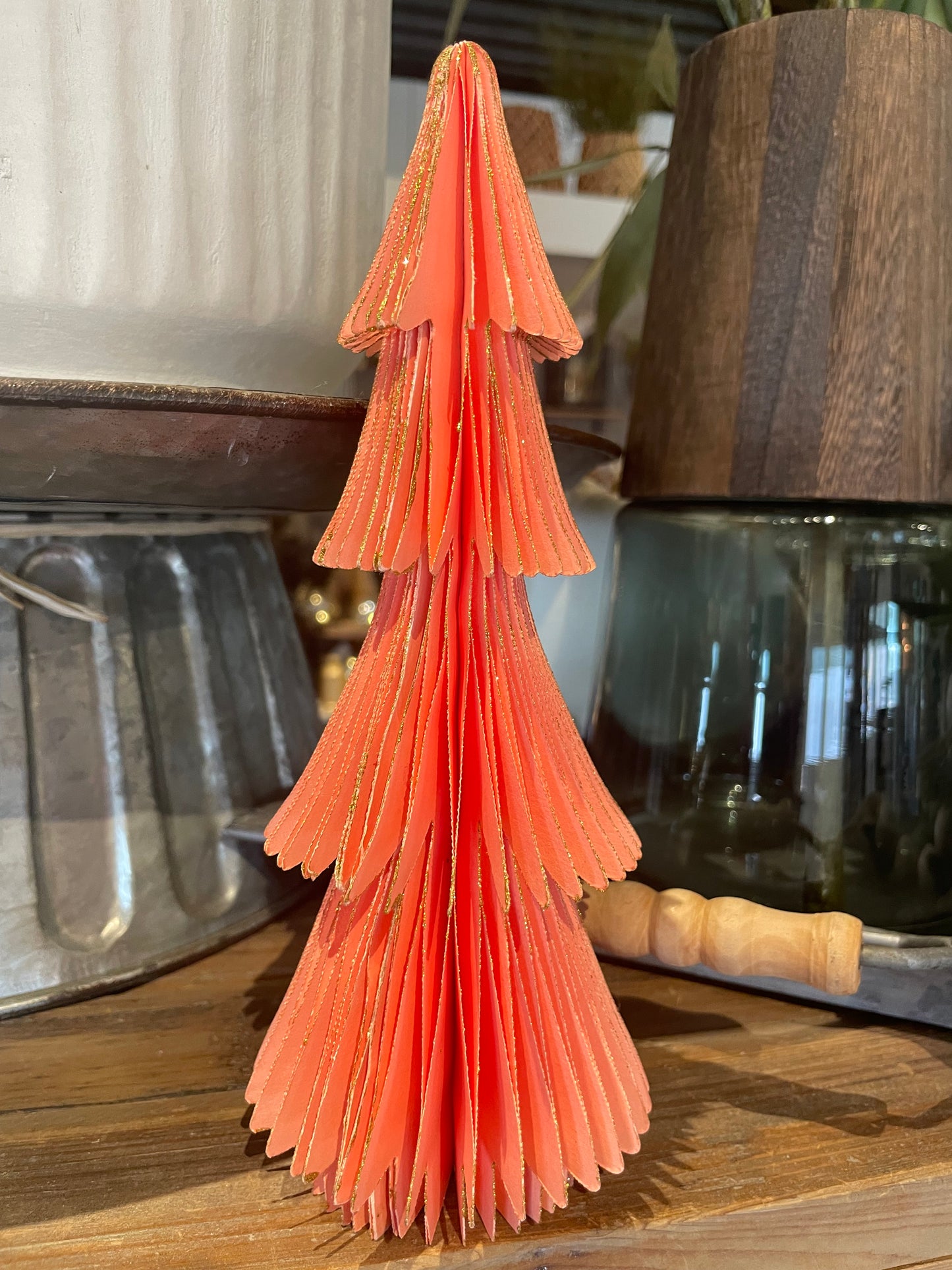 Coral Paper Folding Tree