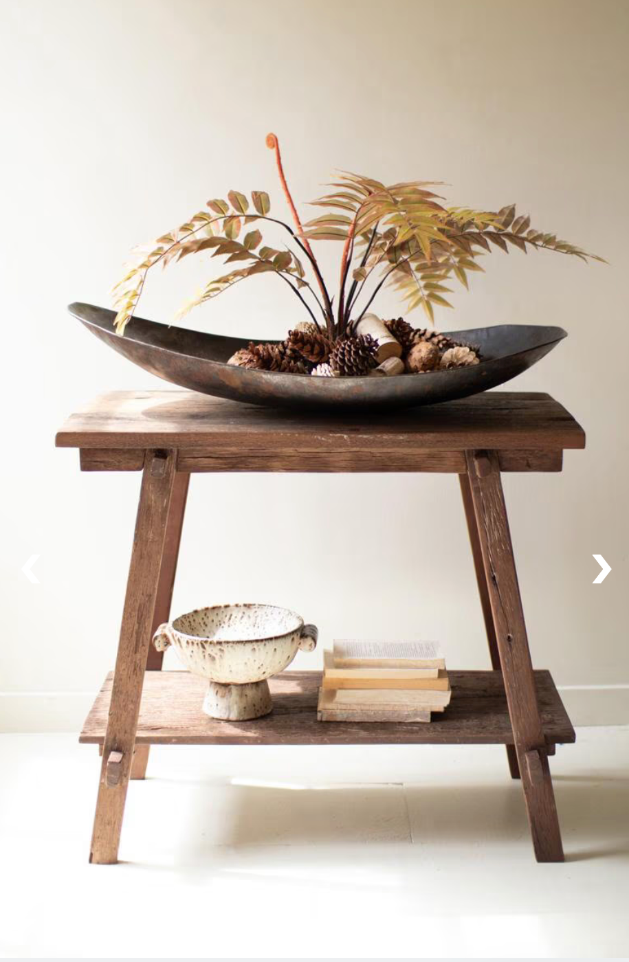 Giant Rustic Iron Oval Bowl