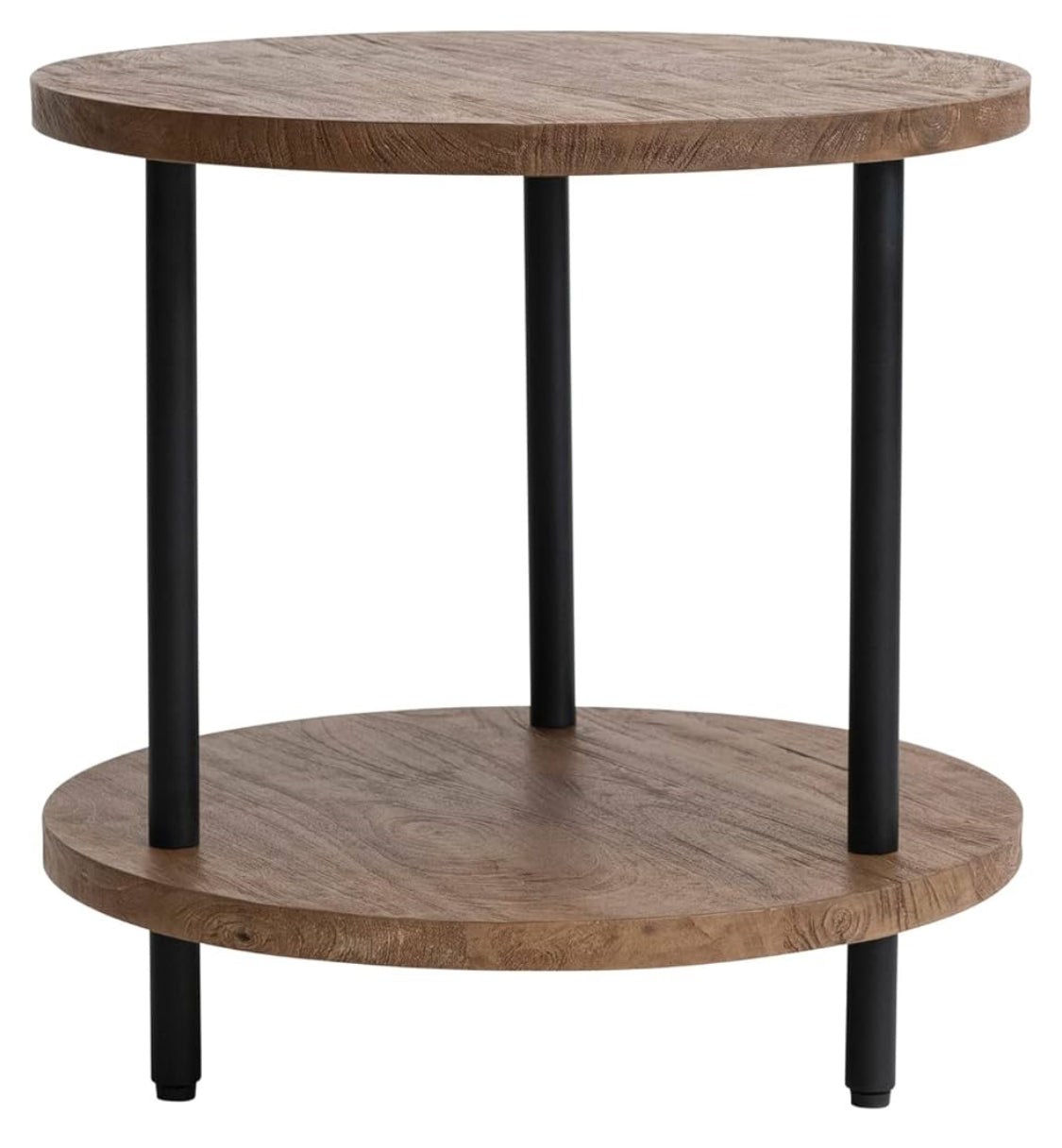 Mango Wood & Metal Side Table