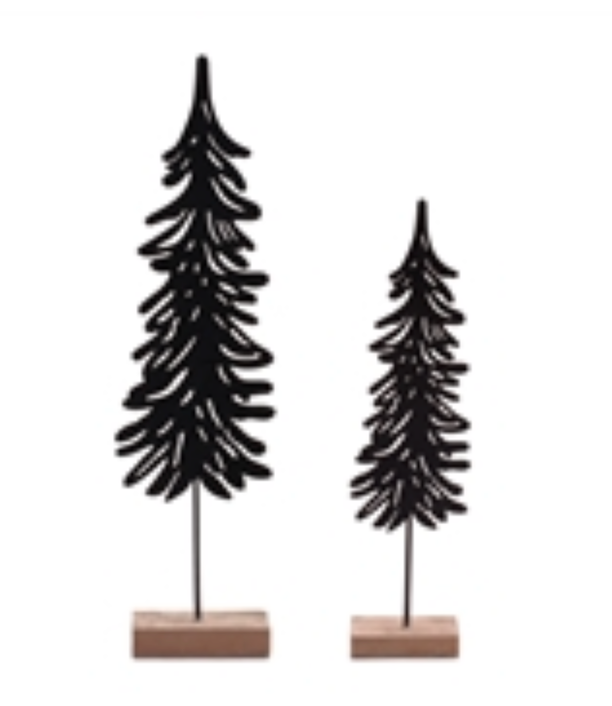 Set/2 Metal/Wood Trees