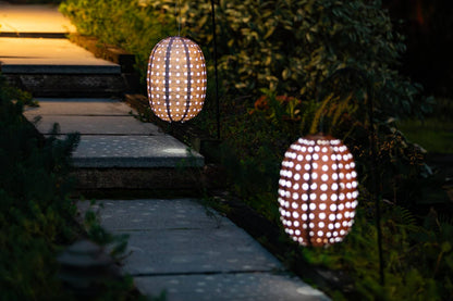 *NEW* Stella Swiss Dot 14" Barrel Solar Lantern -  Copper