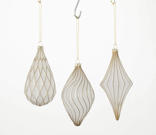 Mosaic Drop Ornament-3 Assorted