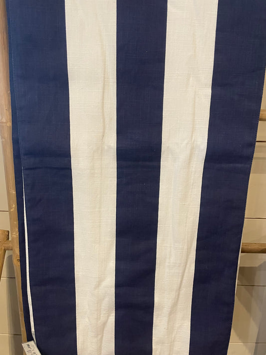 Navy & White Striped Table Runner